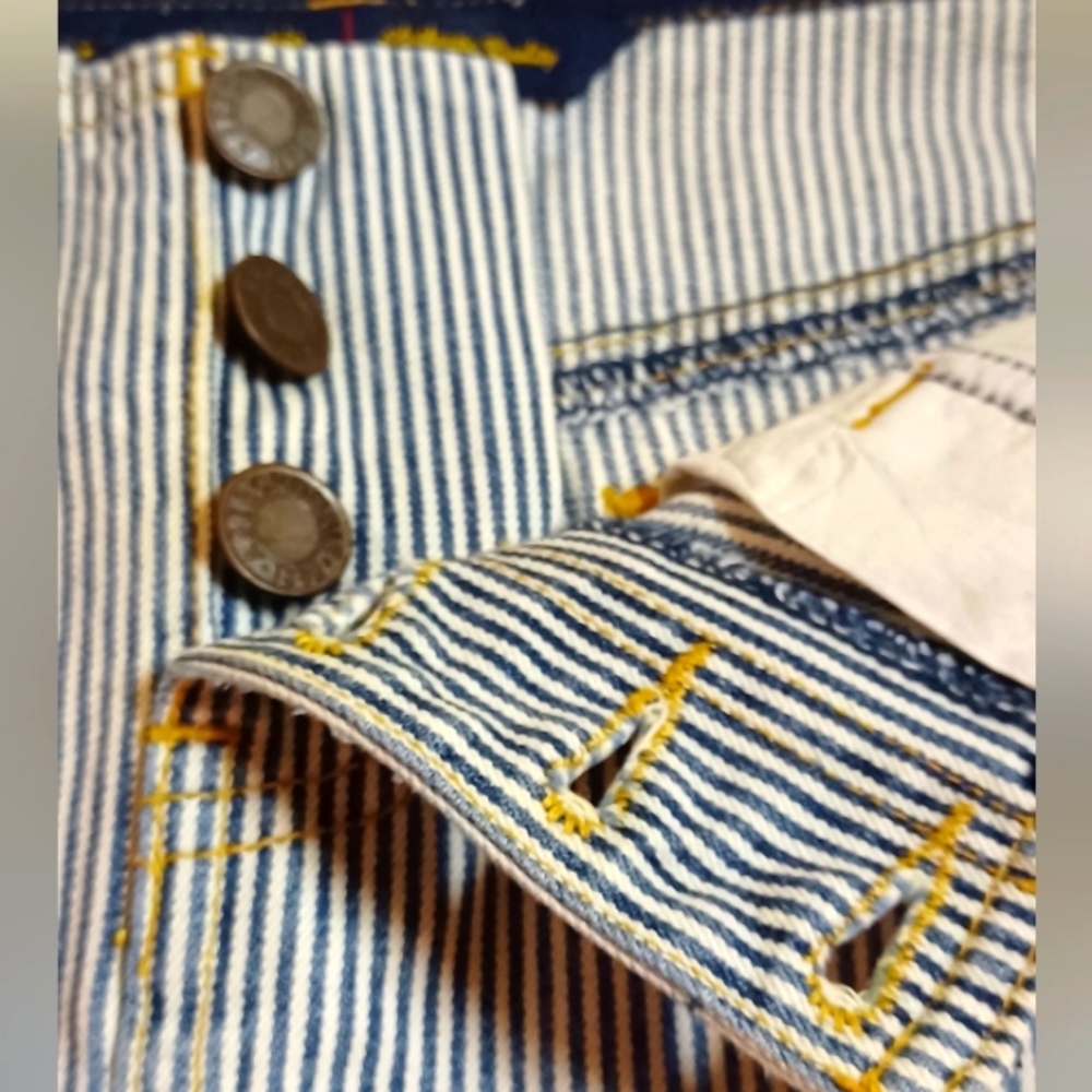 Abercrombie & Fitch Blue Striped Women's Cotton Skirt-Size 4 - Picture 11 of 11